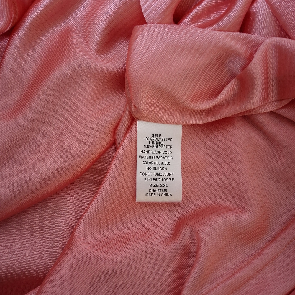 Coral Ruffled Sleeveless Dress - Picture 5 of 5
